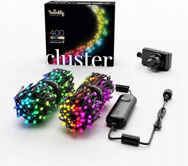 Twinkly Cluster - 400 RGB+W LED Lights String, Black wire, Plug Type – Image 3