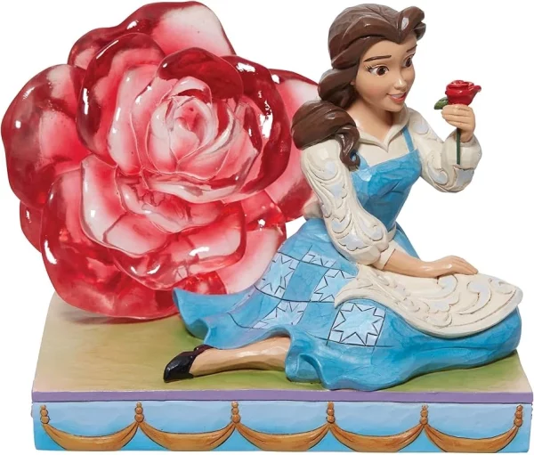 Enesco Jim Shore Disney Traditions Belle Clear Rose