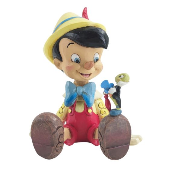 Figurine Pinocchio et Jiminy assis