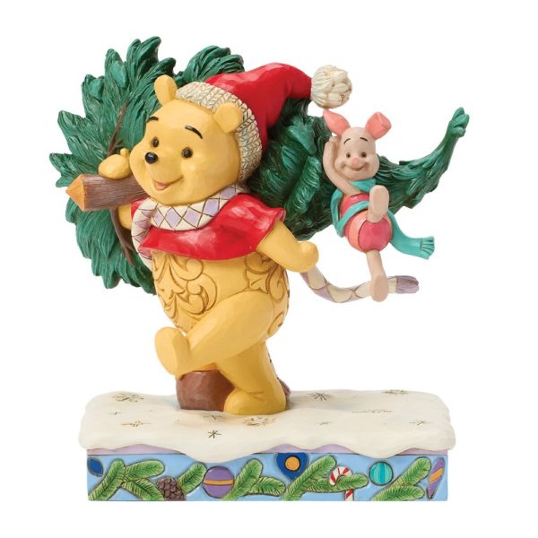 Un arbre pour deux (Winnie l'ourson et Porcinet avec un arbre de Noël)