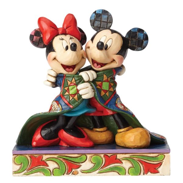 Figurine Mickey et Minnie Mouse dans une couverture