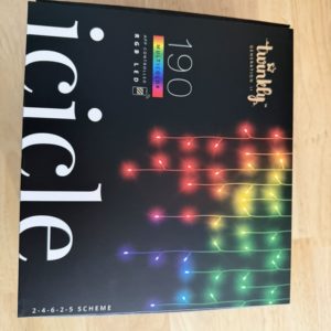 Twinkly Icicle - 190 RGB LED Lights String, cleat Wire, Plug Type F